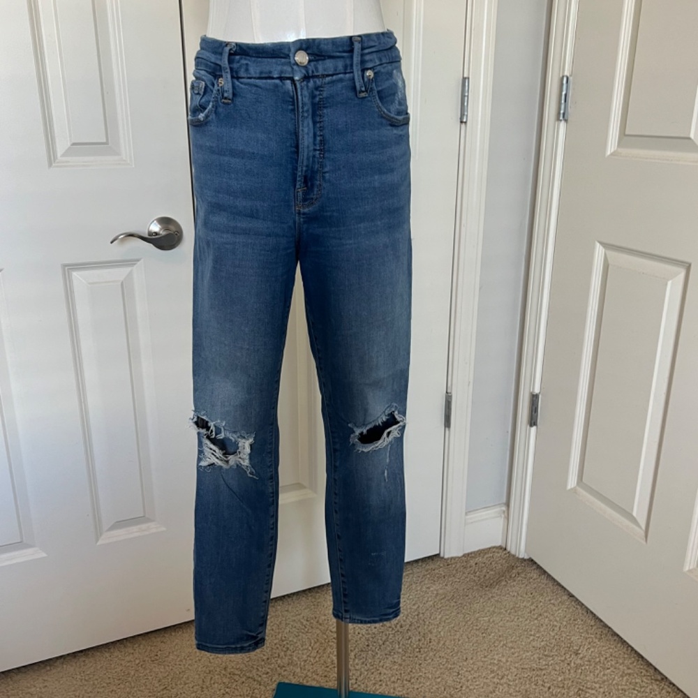 Good American Distressed Skinny Stretch Jeans